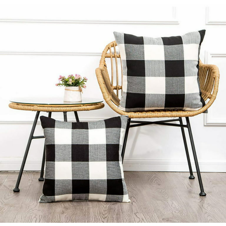 60 x 16 black and white Buffalo plaid Tufted bench cushion, custom sizes,  buffalo check seat cushion, farmhouse cushion