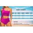 thumbnail image 4 of MOSHU One Shoulder Womens Bikini Sets High Waisted Bathing Suits for Women Tie High Cut Swimsuits, 4 of 6