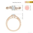 thumbnail image 5 of ANGARA Lab Grown Nature-Inspired Diamond Engagement Ring for Women in 14K Rose Gold (Size-6.5x4.5mm| Color-F-G| Clarity-VS) | Anniversary, Jewelry Gift for Women | Lab-Grown Diamond Ring, 5 of 7