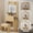 Nature Wood, variant on UGTOO 3-in-1 Foldable Vanity Desk with LED Lights & Charging Station, Black Makeup Table with Mirror, 2 Drawers & Stool, Space-Saving Dressing Table for Small Bedrooms (21.65"L)