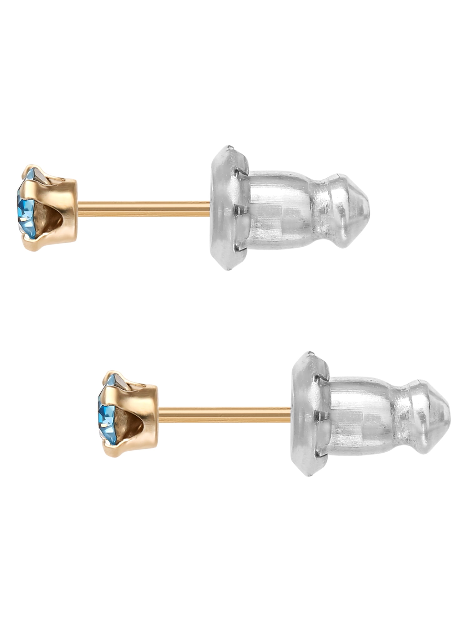 Brilliance Fine Jewelry Crystal Stud Earrings, 14K, Yellow Gold, 2.50''