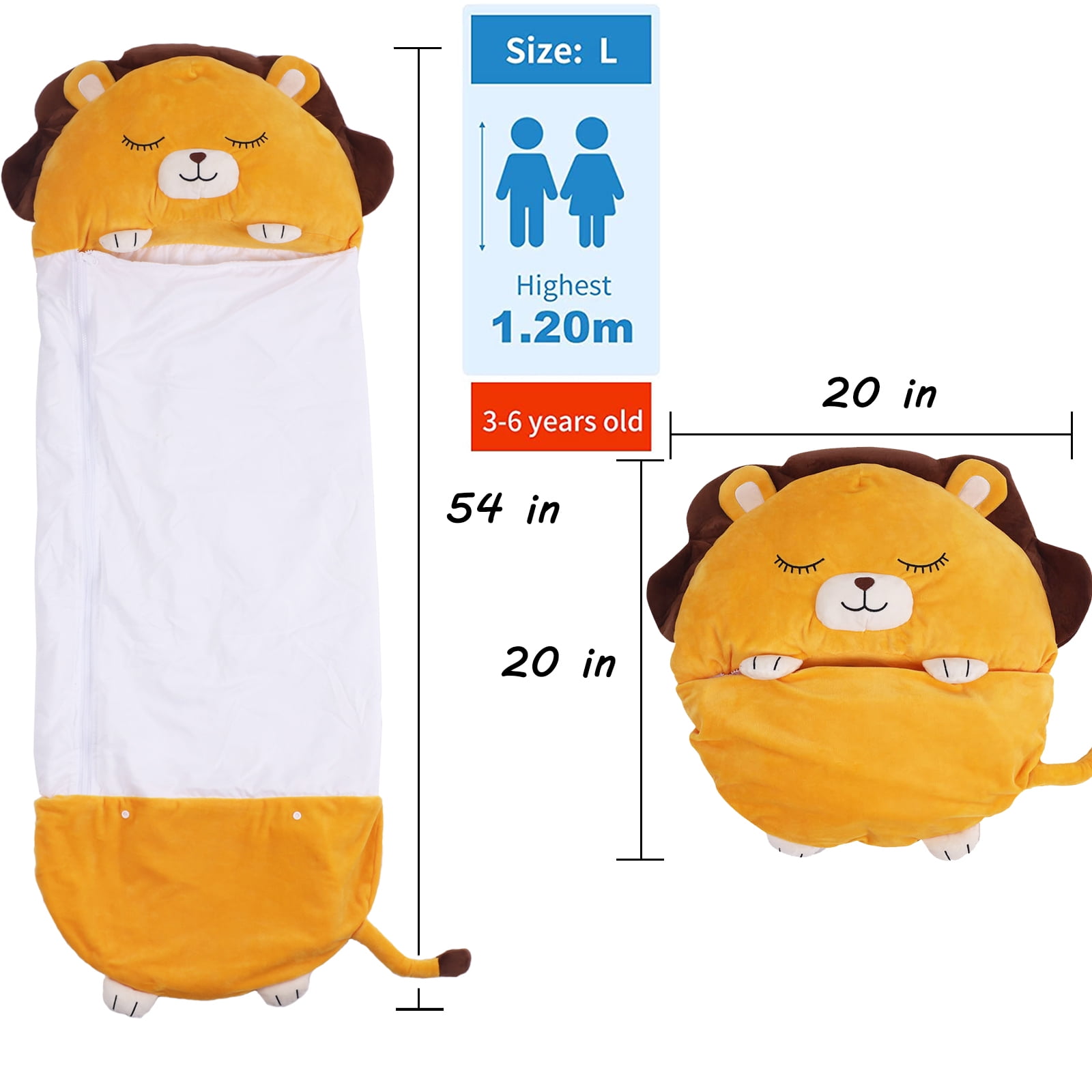 Cartoon Children's Sleeping Bags Anti-Kicking Warm Cotton Sleeping Camping Bag 