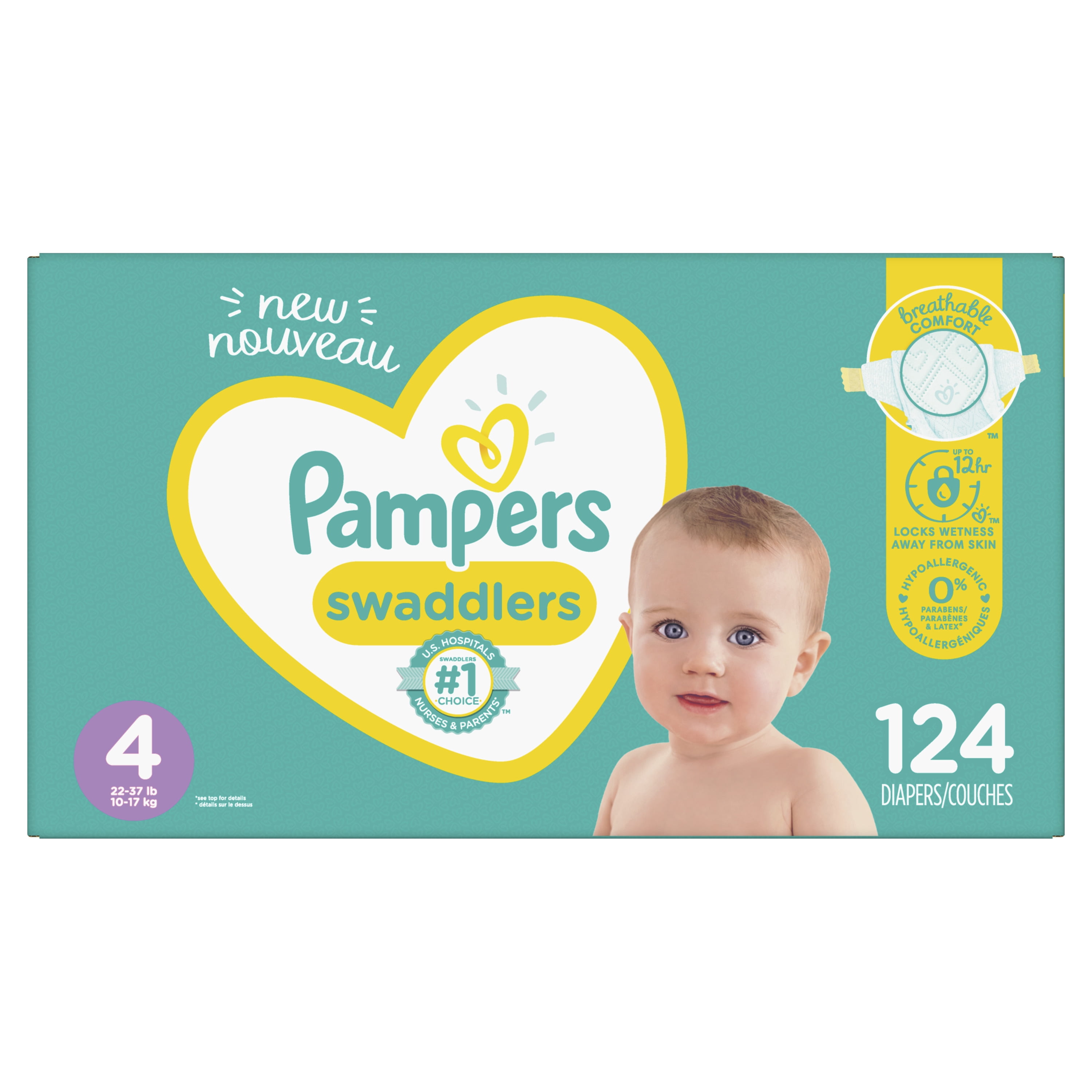 Pampers Swaddlers Diapers Size 4 124 Count
