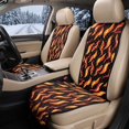 thumbnail image 2 of CHAQLIN Dustproof Car Front Seat Covers for SUV, Polyester Removable Seat Protector, Black Orange Flame Pattern, 2 of 7