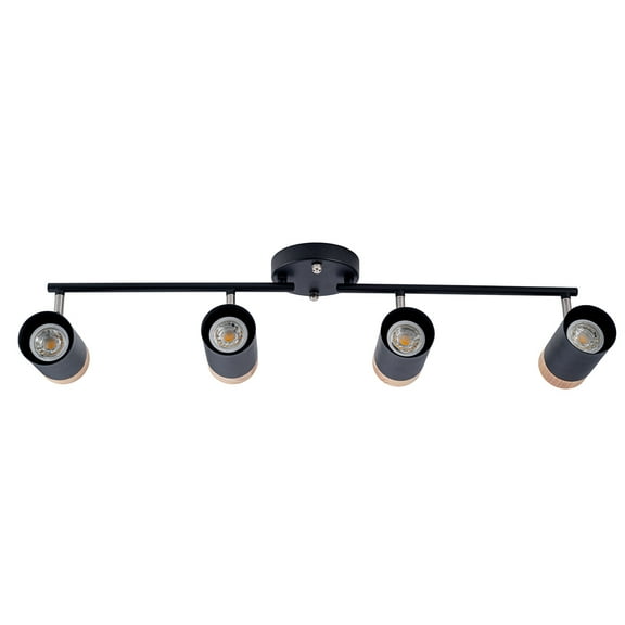 TeHenoo 32.26” 4-Light Black Adjustable Track Lighting Set