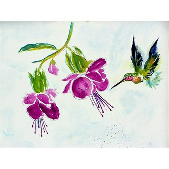 Betsy Drake TP940 24 x 30 in. Purple Hummingbird Outdoor Wall Hanging