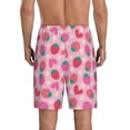 thumbnail image 3 of Kdxio Haear Strawberry Print Mens Sleep Shorts Bottoms Soft Comfy Pajama Wear Pants with Drawstring Pockets, 3 of 7