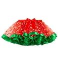 thumbnail image 1 of Splozh Jupe Tutu pour Fille à Couches Jupe pour Enfants à Pois Jupe Tutu pour Filles Jupe pour Enfants en Maille Imprimée de Dessins Animés Rouge Melon D\'eau, 5-8 Ans, 1 of 6