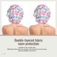 thumbnail image 2 of Logiee Striped Flamingo Print Silk Bonnet Satin Bonnet for Sleeping Women and Men,Double Layer Hair Bonnet for Curly Braids Hair, 2 of 6