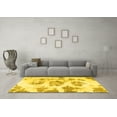 thumbnail image 3 of Ahgly Company Indoor Square Abstract Yellow Modern Area Rugs, 3' Square, 3 of 4