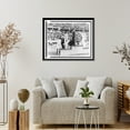 thumbnail image 4 of Historic Framed Print, [Jesse Owens with Lutz Long and Naoto Tajiia(?) salute during awards ceremony for the broadjumping event at the 1936 Olympics in Germany], 17-7/8" x 21-7/8", 4 of 9