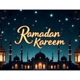 thumbnail image 5 of LUUFILx Ramadan Kareem Banner Lantern Lights Decorative Festival Backdrop Party Supplies Event Celebration Graphic Islamic Decor Background, 5 of 8