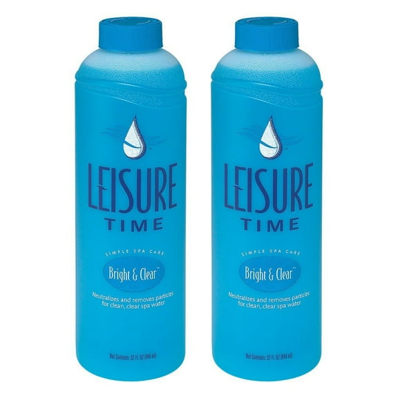 Leisure Time A-02 Bright and Clear Clarifier for Spas and Hot Tubs, 1-Quart, 2-Pack