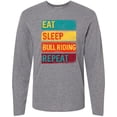 thumbnail image 3 of Inktastic Bull Riding Rodeo Eat Sleep Bull Riding Repeat Long Sleeve T-Shirt, 3 of 5