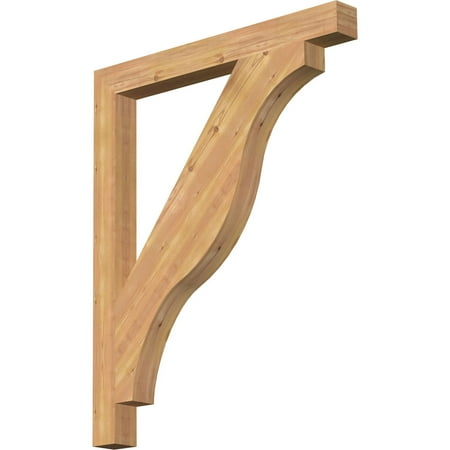 

Ekena Millwork 3 1/2 W x 36 D x 44 H Funston Block Smooth Bracket Western Red Cedar