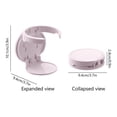 thumbnail image 3 of MTBLYS Non Perforated Folding Cup Storage Rack Wall Mounted Plastic Cup Holder 1 Pack Adhesive Mount No Tools Needed Office Cabinet Dormitory Bedside Use, 3 of 6