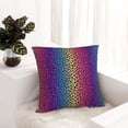 thumbnail image 6 of Pofeuu Leopard Neon Rainbow Gradient Print Double-sided plush pillowcase Square Throw Pillow Covers Pillows Cover for Living Room Bedroom Sofa Couch Cushion Cover（No pillow core）-22"x22", 6 of 7