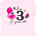 thumbnail image 4 of Inktastic I'm 3 Years Old with Flamingo and Flowers Girls Toddler T-Shirt, 4 of 5