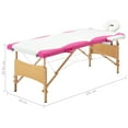 thumbnail image 2 of vidaXL Massage Table Foldable Massage Bed Salon Therapy Table 2 Zones Wood, 2 of 8