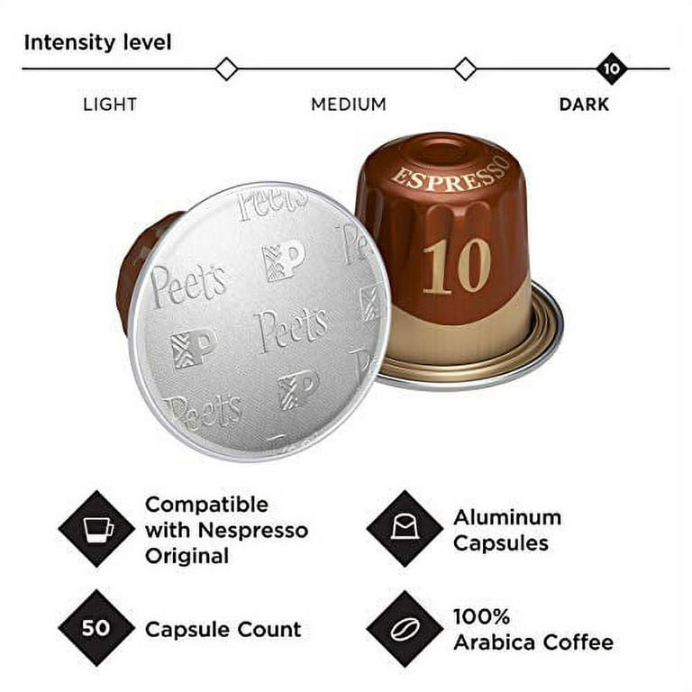 Café capsules compatibles Nespresso ristretto intensité 11