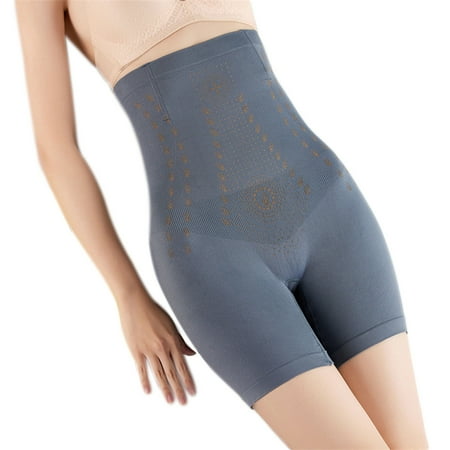 POPLIS Womens High Waist Traceless Body Shaper Shorts Unique Fiber Negative-Ion Tummy-Control Panty Butt Lifter Thigh Slimmer