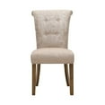 thumbnail image 3 of Madison Park Colfax 19.75" Solid Wood Polyester Dining Chair in Cream (Set of 2), 3 of 4