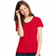 thumbnail image 1 of T-Shirt Col en V pour Femmes Rouge Profond X-Temp - Taille 3TG, 1 of 4