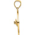 thumbnail image 2 of 10K Nautical Compass WMoveable Needle Charm Yellow Gold Material Glistening Statement Radiant Bring sparkle and sophistication to your day, 2 of 3