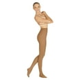 thumbnail image 4 of Women's EuroSkins 215 Run Resistant Comfort Waist Footed Tights (Suntan L/XL), 4 of 5