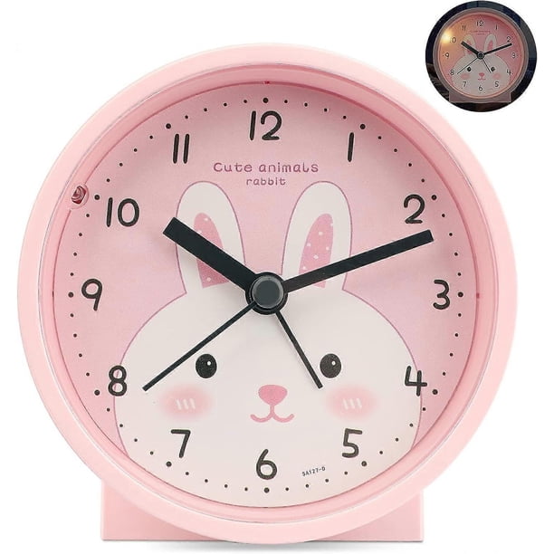 Children's alarm clock Travel alarm clock Small lightweight quartz travel alarm clock Silent analog