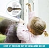 Jergo Baby Safety Door Handle Locks, Adhesive Baby Proof Door Lever Lock No Drillng Quick Install Safety Locks for Door Handle, 2 Pack