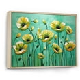 thumbnail image 2 of Designart "Elegance Of Emerald Poppies" Poppies Floater Framed Canvas Art Print, 2 of 5