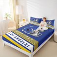 thumbnail image 4 of Erosebridal Los Angeles Bed Sheets Twin,Yellow Stripes Bedding Twin Size,Rugby Helmet Sheet Set Twin,Stylish Living Room Decoration，3pcs, 4 of 8