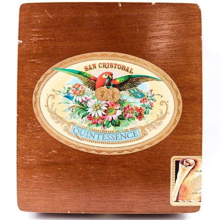 San Cristobal Churchill Quintessence Empty Wood Cigar Box 7.75" x 6.75" x 2.75"