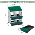 thumbnail image 2 of Ourlova 3/4-Hole Metal Chicken Nesting Box with Removable Roll-Out Tray – Easy Egg Collection & Cleaning, Galvanized Steel Laying Box for Backyard Coop & Poultry Farm, 2 of 8