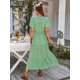 thumbnail image 3 of Vestido floral de verano para mujer NQ fluido de manga corta con cuello en V 2023, 3 of 4