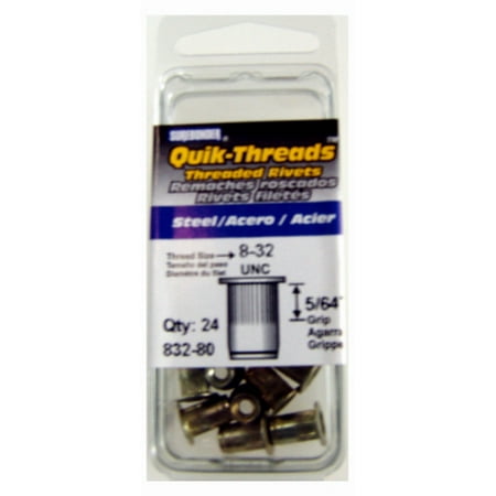 

Fpc 8-32 Steel Threaded Insert .080 Grip For Threaded Insert Tool Model