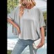 thumbnail image 5 of Camisetas de Verano 2025 para Mujer, Camisetas Lisas, Camisetas Holgadas de Gran Tamaño, Camisetas Básicas, Gris , S, 5 of 6