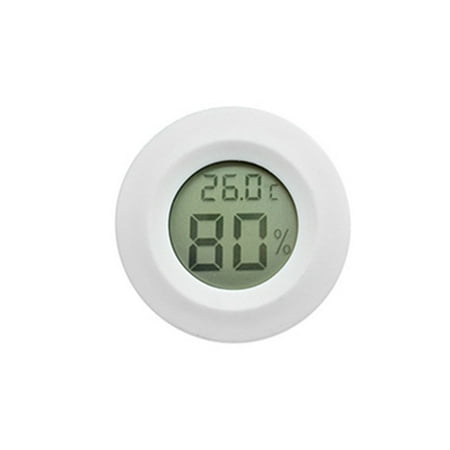

Redempion Embedded LCD Temperature Meter with Cabinet Digital Weather Humidity Gauge Plastic Home Fish Tank Accessories White