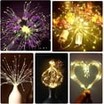 thumbnail image 4 of 1 Pack LED Firework Light, Hanging Starburst Lights Battery Operated, 8 Modes Dimmable String Fairy Lights with Remote Control for Indoor Outdoor Christmas Holidays Decor, 4 of 5