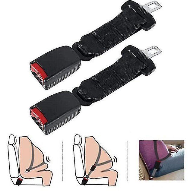 Paquete de 2 cinturones de seguridad THSIDNE, extensor de cinturón de seguridad de coche Universal, correa extensora de cinturón de seguridad ajustable, 23cm, negro, 1 Uds., 23cm Kuyhfg Sin marca
