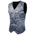 thumbnail image 4 of SDNall Gilet de Travail Décontracté à Boutons Croisés pour Hommes, 4 of 4