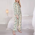 thumbnail image 3 of Goofa Summer Dinosaur Printed Women’s 2 Piece Pajama Set Super,Pajamas Women's Long Sleeve Sleepwear Soft Button Down Loungewear Pjs Lounge Set Nightwear-Large, 3 of 9