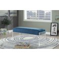 thumbnail image 2 of ACME Marah Bench in Teal & Clear Acrylic, 2 of 5