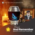 thumbnail image 5 of Yatskia Blue Music Large Cremation Burial Urn for Ashes Adult Mother and Father, Little Funeral Keepsake Urns for Human Ashes Adult Female, (Monar 10 Inch and 3 Inch), 5 of 8