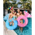 thumbnail image 4 of Anillo inflable de diamantes Pool Float HeySplash para adultos, color azul, 4 of 8