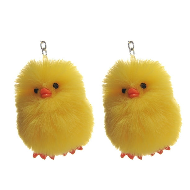 EeaseMX 2 llaveros de pato amarillo de peluche adorables, creativos, para colgar en bolsas (amarillo)