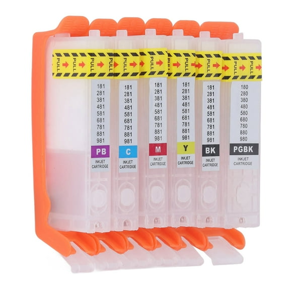 Refill Ink Cartridge,6Pcs Printer Ink Cartridge Color Ink Cartridge Set Color Ink Cartridge Built for Professionals