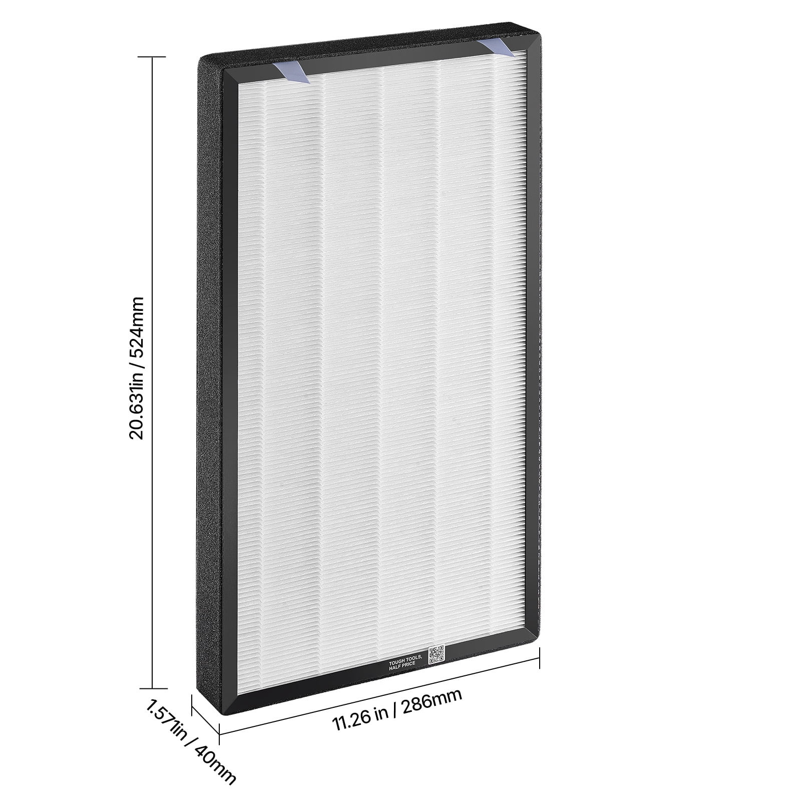 KFFKFF Air Purifier Replacement Filter, H13, Compact & Lightweight 2-in-1 Filter with Non-Woven Fabric, Easy-to-Install Design with Activated Carbon, Compatible with Square Purifier
