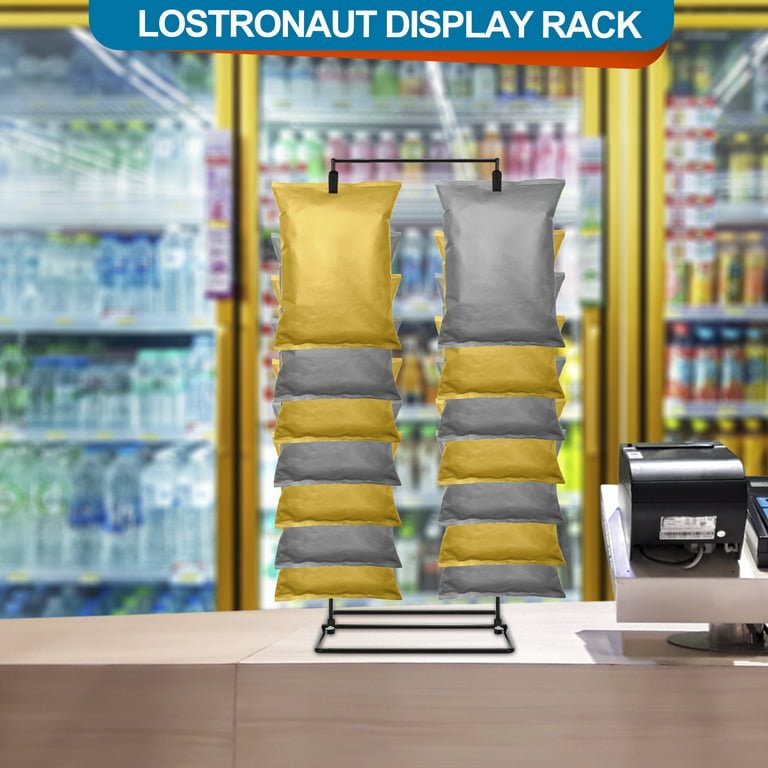 4 Tiers Black Candy Display Rack Snack Organizer Countertop Snack Shelf  Retail